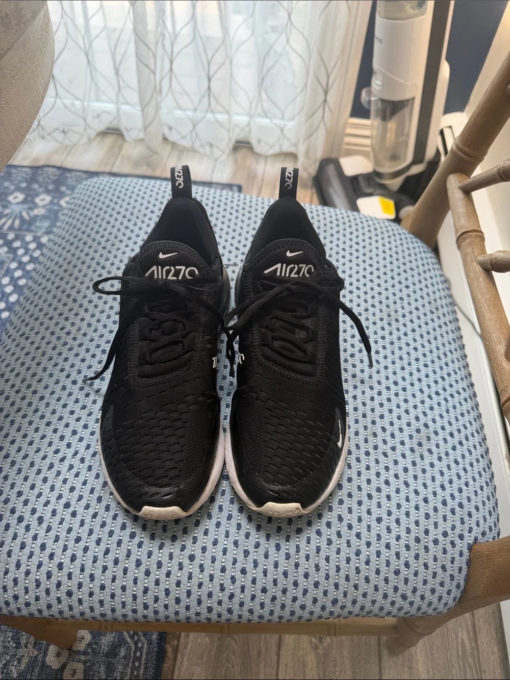 Nike Black and White Air270 Athletic Sneakers